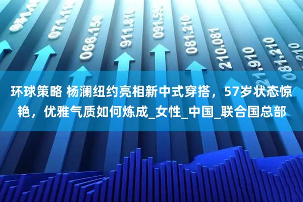 环球策略 杨澜纽约亮相新中式穿搭，57岁状态惊艳，优雅气质如何炼成_女性_中国_联合国总部